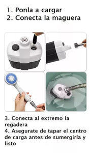 Ducha Portátil para exteriores con batería recargable