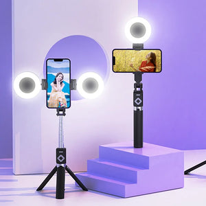 Palito Selfie – Tripode + 2 Aros de luz led